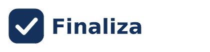 Logo de Finaliza: icono con marca de verificación y la palabra Finaliza